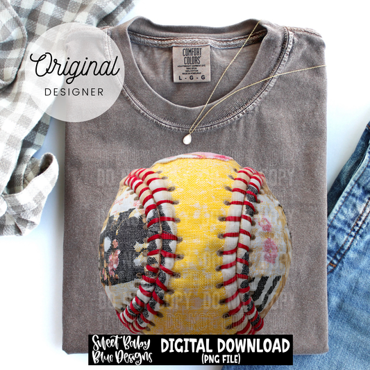 Softball- Faux Patch - 2026 - PNG file- Digital Download