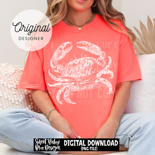Crab Sketch - 2026 - PNG file- Digital Download