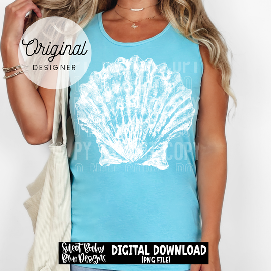Seashell Sketch - 2026 - PNG file- Digital Download
