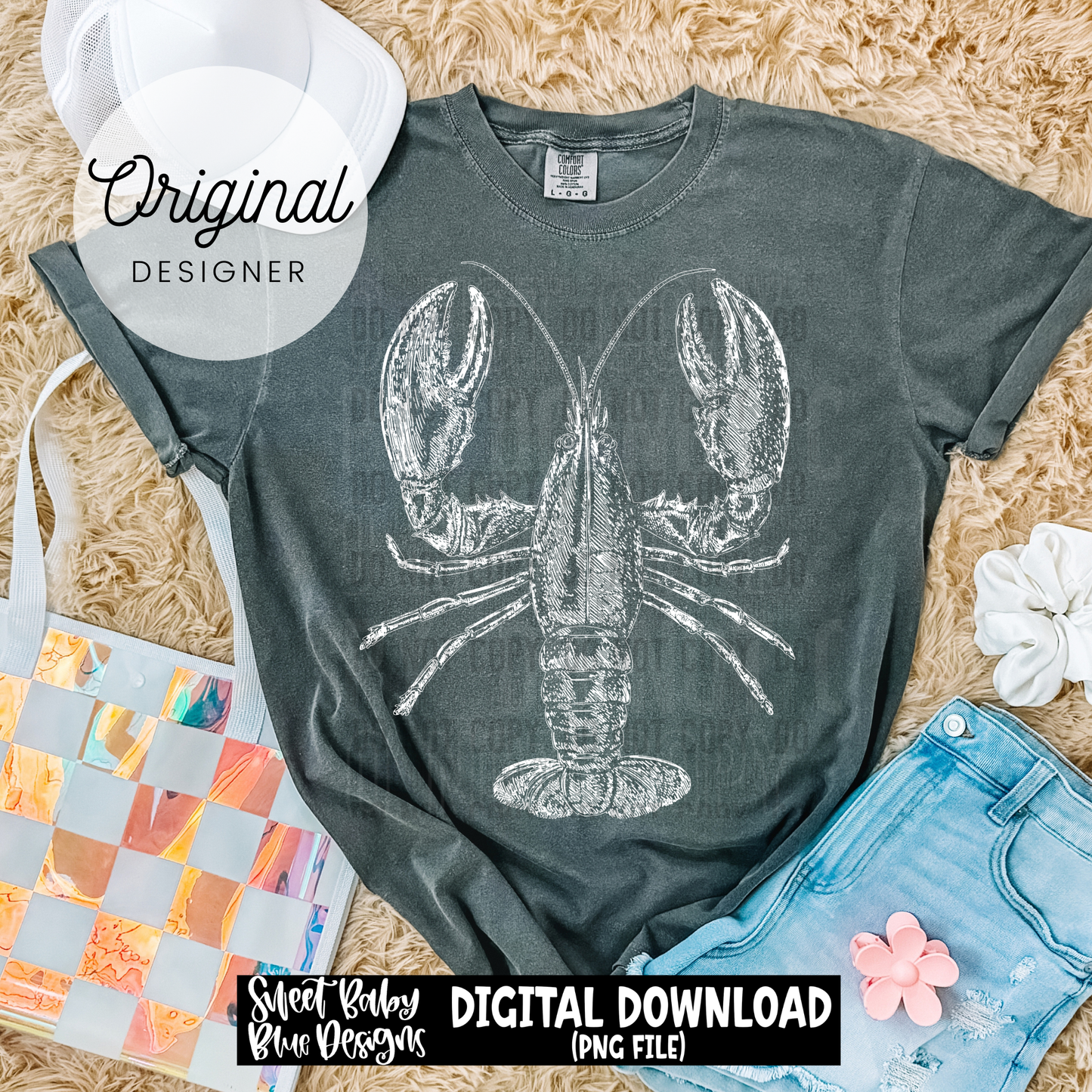 Crawfish Sketch - 2026 - PNG file- Digital Download