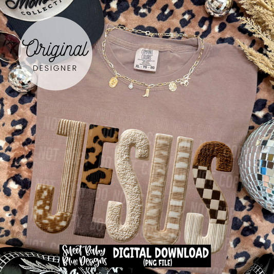 Jesus- Faux Yarn - 2026 - PNG file- Digital Download