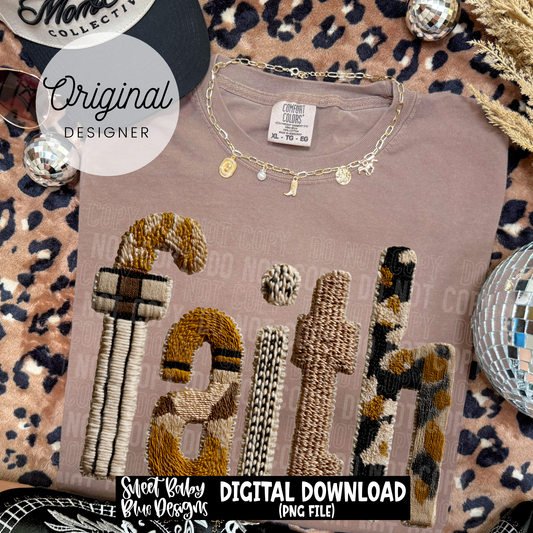 Faith- Faux Yarn - 2026 - PNG file- Digital Download