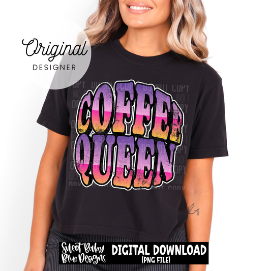 Coffee Queen- 2026 - PNG file- Digital Download