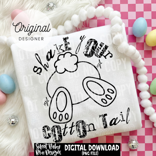 Shake Your Cotton Tail - 2026 - PNG file- Digital Download