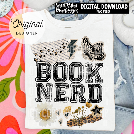 Book Nerd- Scrapbook - 2026 - PNG file- Digital Download