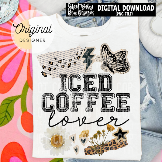 Iced Coffee Lover- Scrapbook - 2026 - PNG file- Digital Download