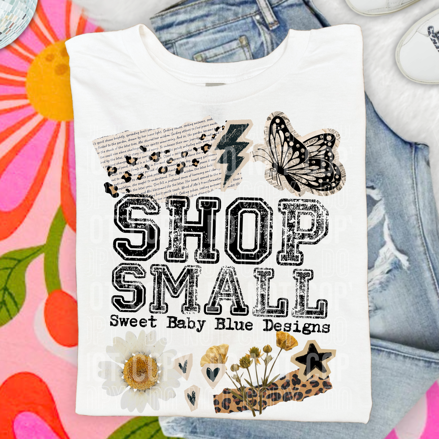 Shop Small Scrapbook - Custom Business Name - PNG file- Digital Download