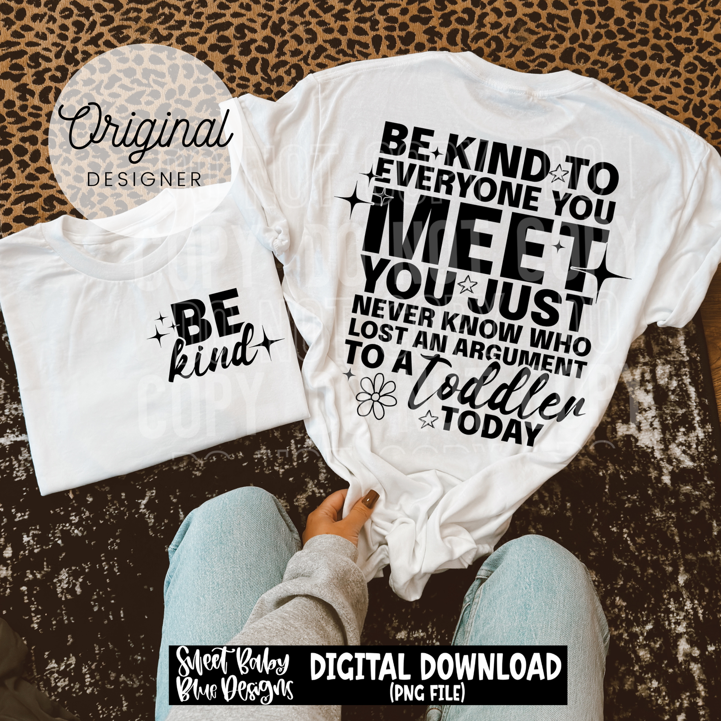 Be Kind Argument Toddler - 2026 - PNG file- Digital Download