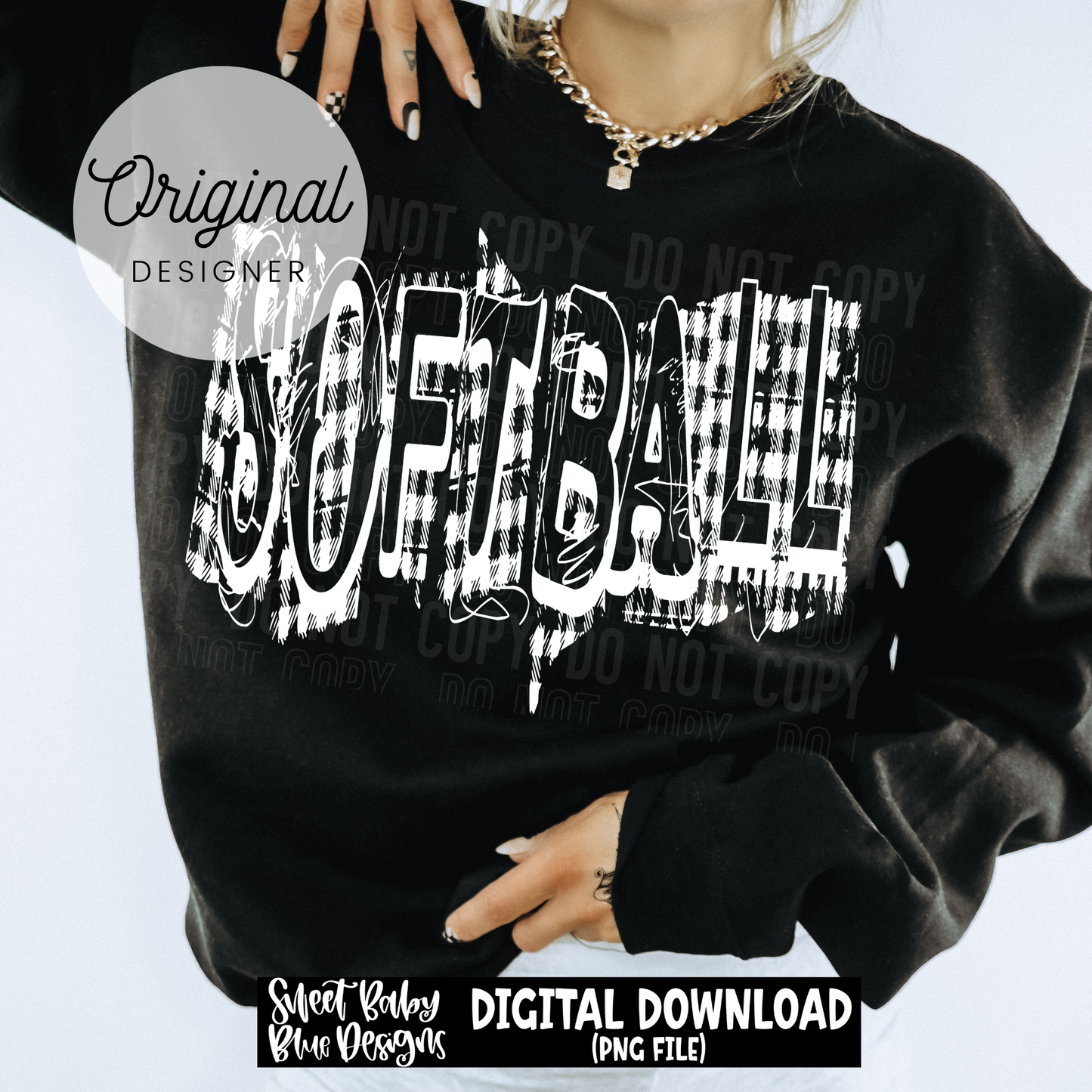 Softball Plaid Distressed- 2026 - PNG file- Digital Download