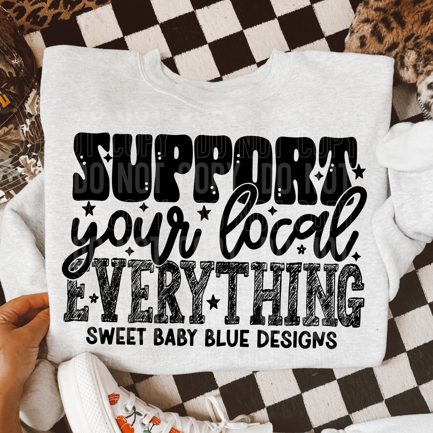Support Your Local Everything - Custom Business Name - PNG file- Digital Download