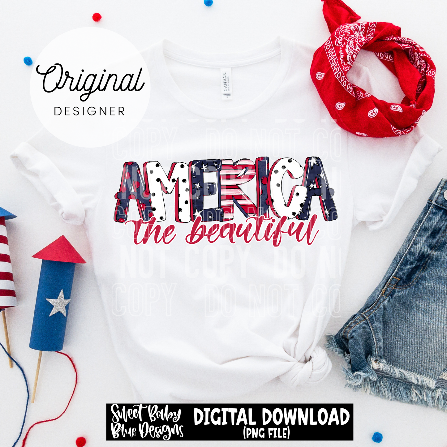 America the Beautiful  - 2026 - PNG file- Digital Download