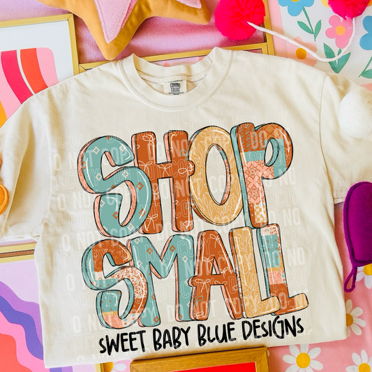 Shop Small- Teal - Custom Business Name - PNG file- Digital Download