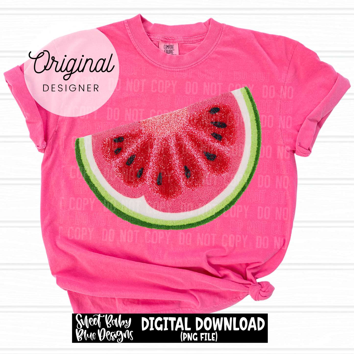 Watermelon- Faux yarn - 2026 - PNG file- Digital Download