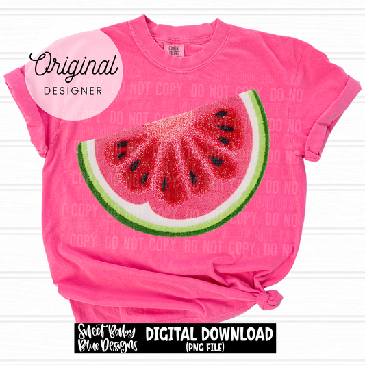 Watermelon- Faux yarn - 2026 - PNG file- Digital Download