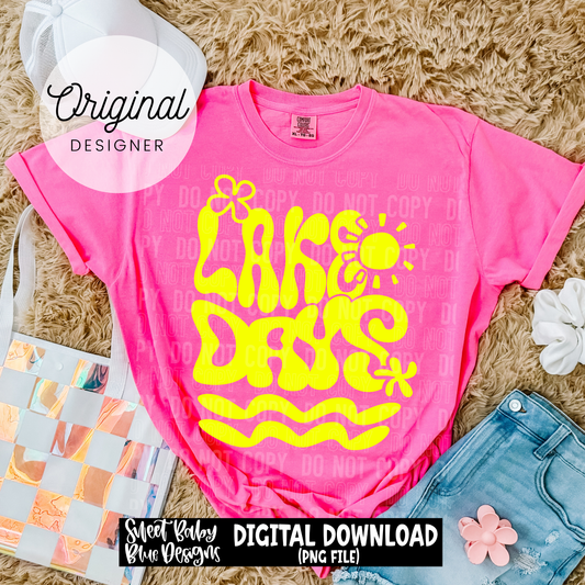 Lake Days- Summer - 2026 - PNG file- Digital Download