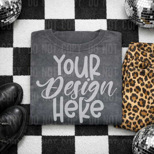 Pepper Mockup - Flat Lay Checkered - 2026 - PNG file- Digital Download