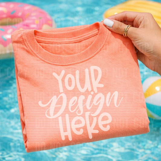 Cantaloupe Mockup - Summer Pool - 2026 - PNG file- Digital Download
