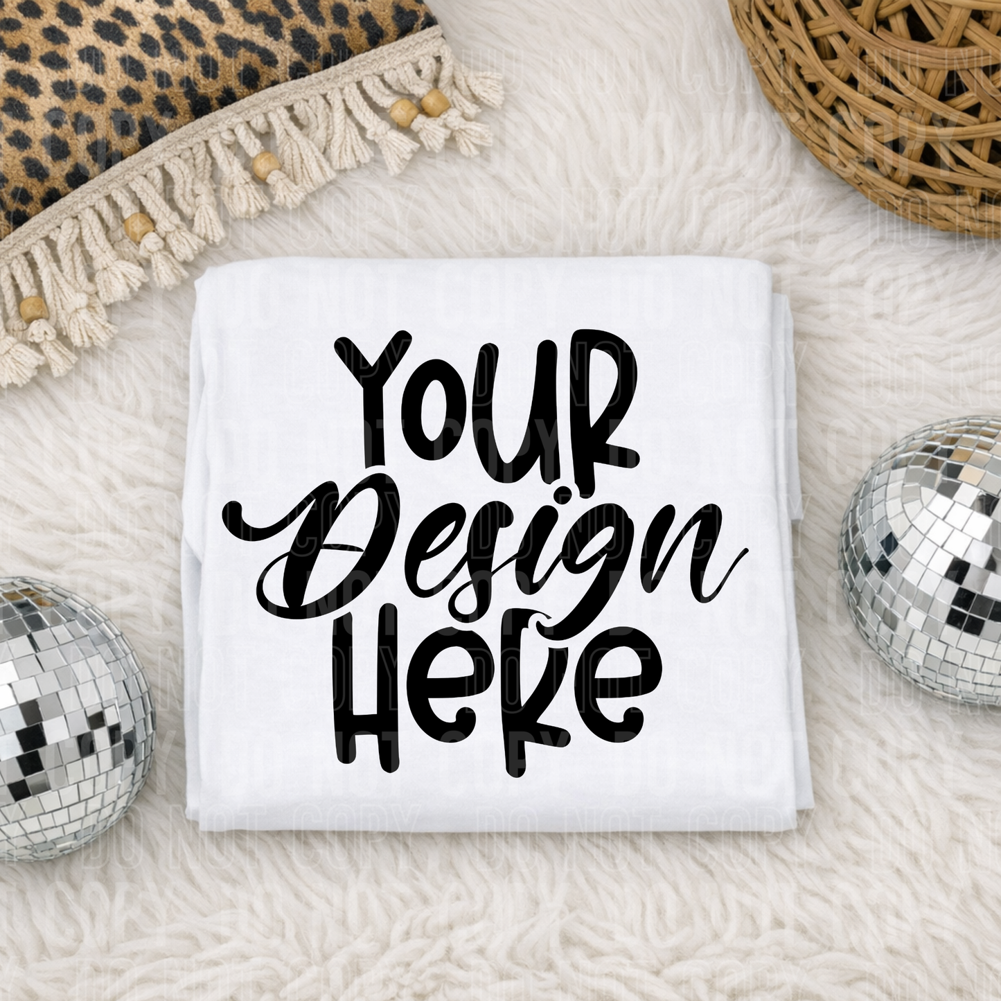 White Comfort Colors 1717 Mockup - Flat Lay- 2026 - PNG file- Digital Download