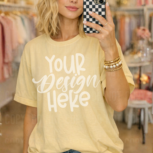Butter Comfort Colors 1717 Mockup - 2026 - PNG file- Digital Download