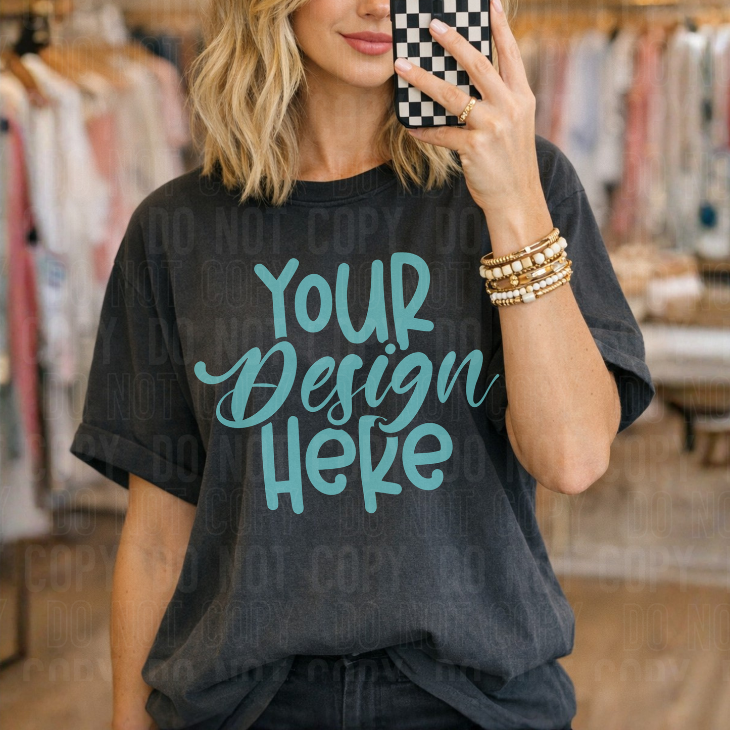 Black Comfort Colors 1717 Mockup - 2026 - PNG file- Digital Download