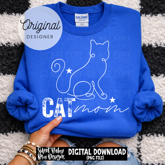 Cat Mom - 2026 - PNG file- Digital Download