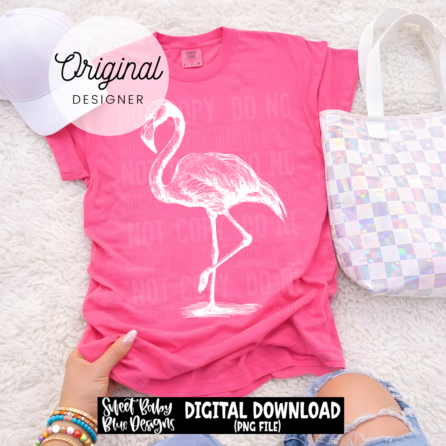 Flamingo Sketch- Summer - 2026 - PNG file- Digital Download