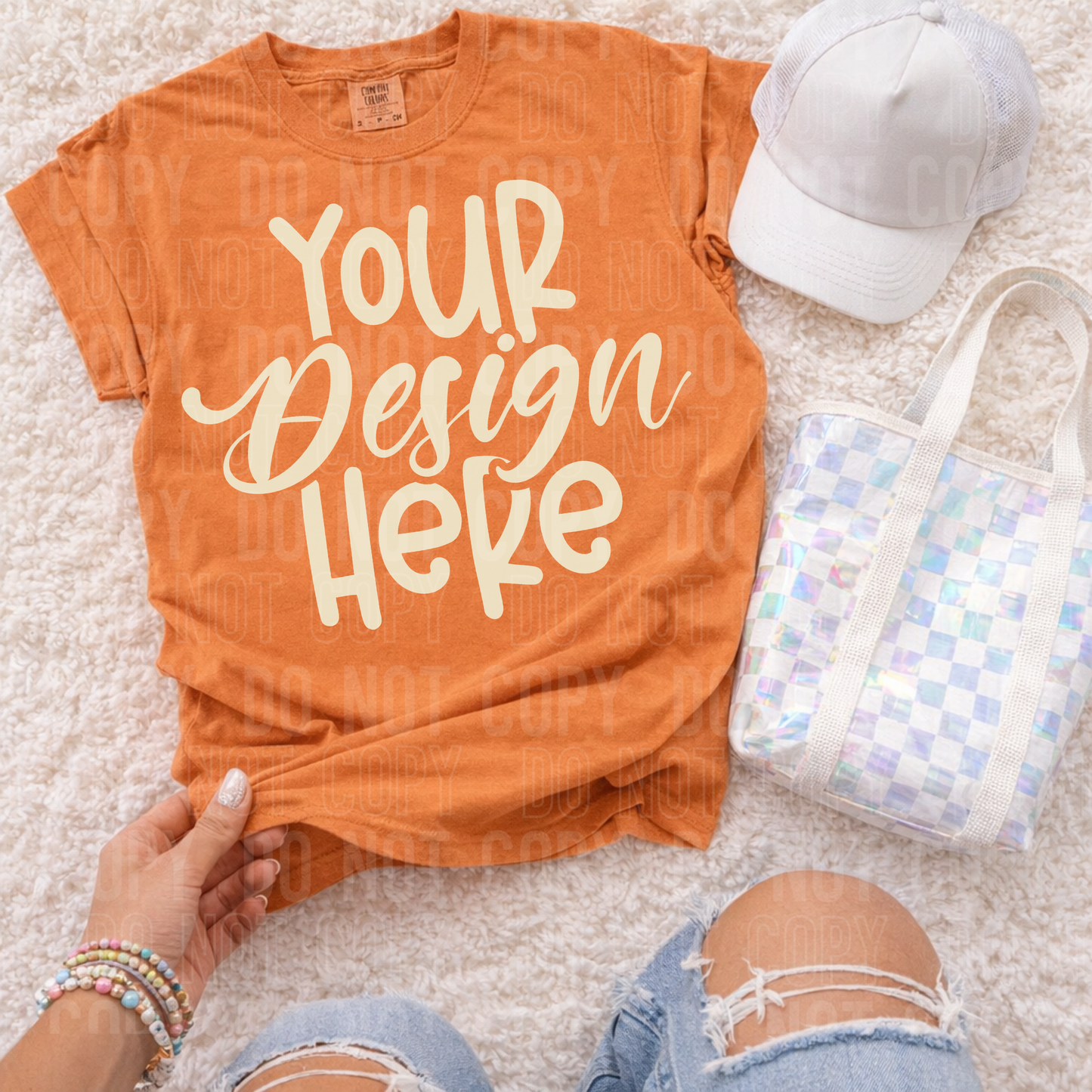 Burnt Orange - CC 1717- Summer- Flat Lay Mockup - 2026 - PNG file- Digital Download