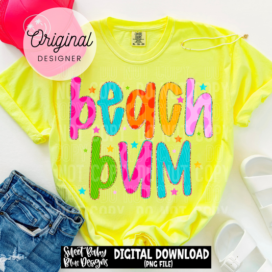 Beach Bum - 2026 - PNG file- Digital Download