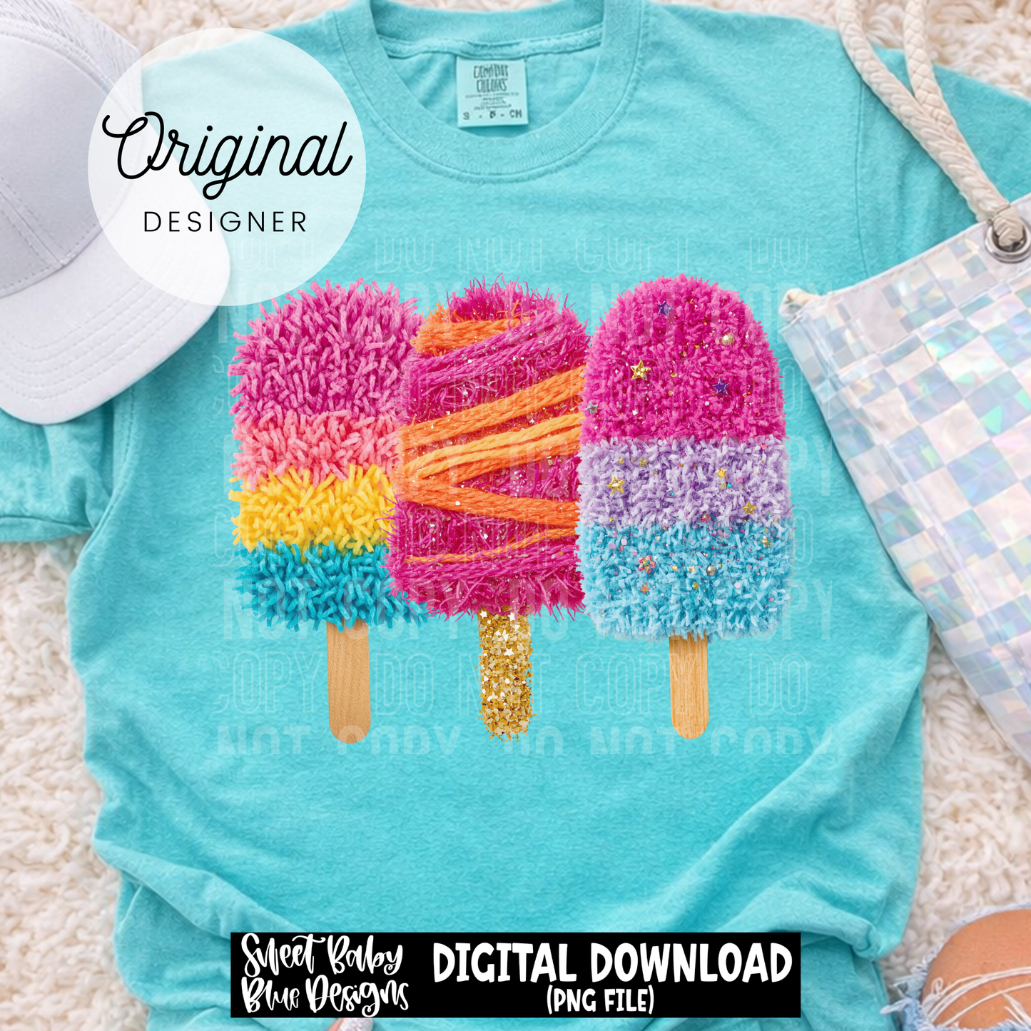 Faux Yarn Popsicles- Summer - 2026 - PNG file- Digital Download