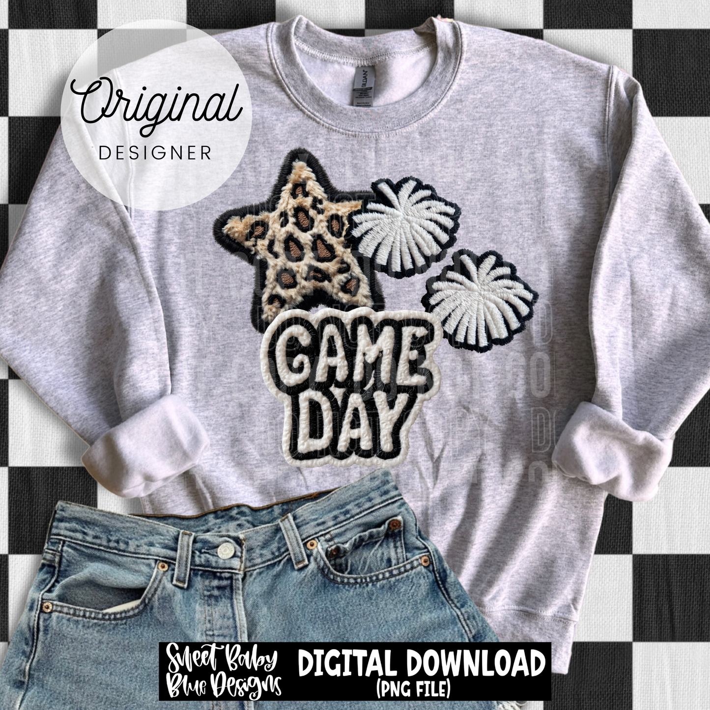 Game Day Cheer - Faux Yarn - 2026 - PNG file- Digital Download