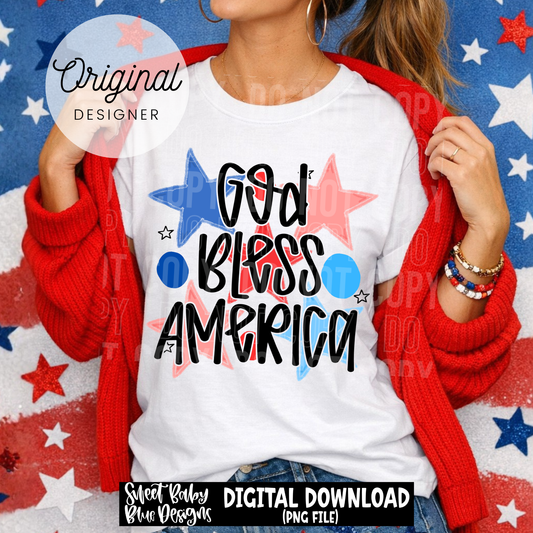 God Bless America 2026 - PNG file- Digital Download