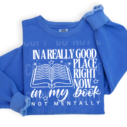 In a Really Good Place With My Book - 2026 - PNG file- Digital Download