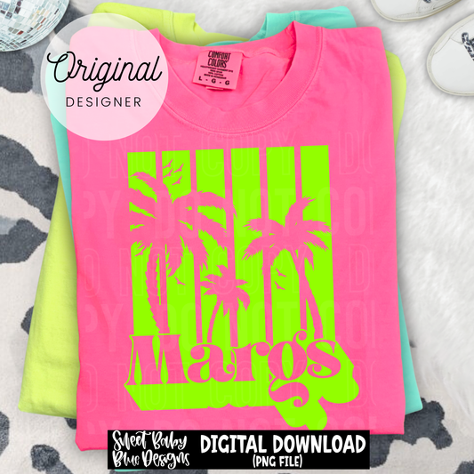 Margs Palm Trees - 2026 - PNG file- Digital Download