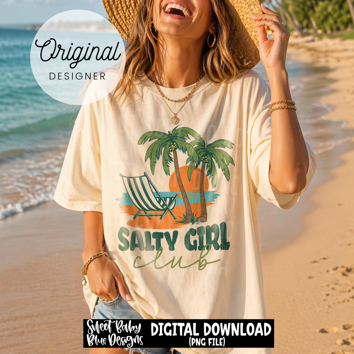 Salty Girl Club - 2026 - PNG file- Digital Download