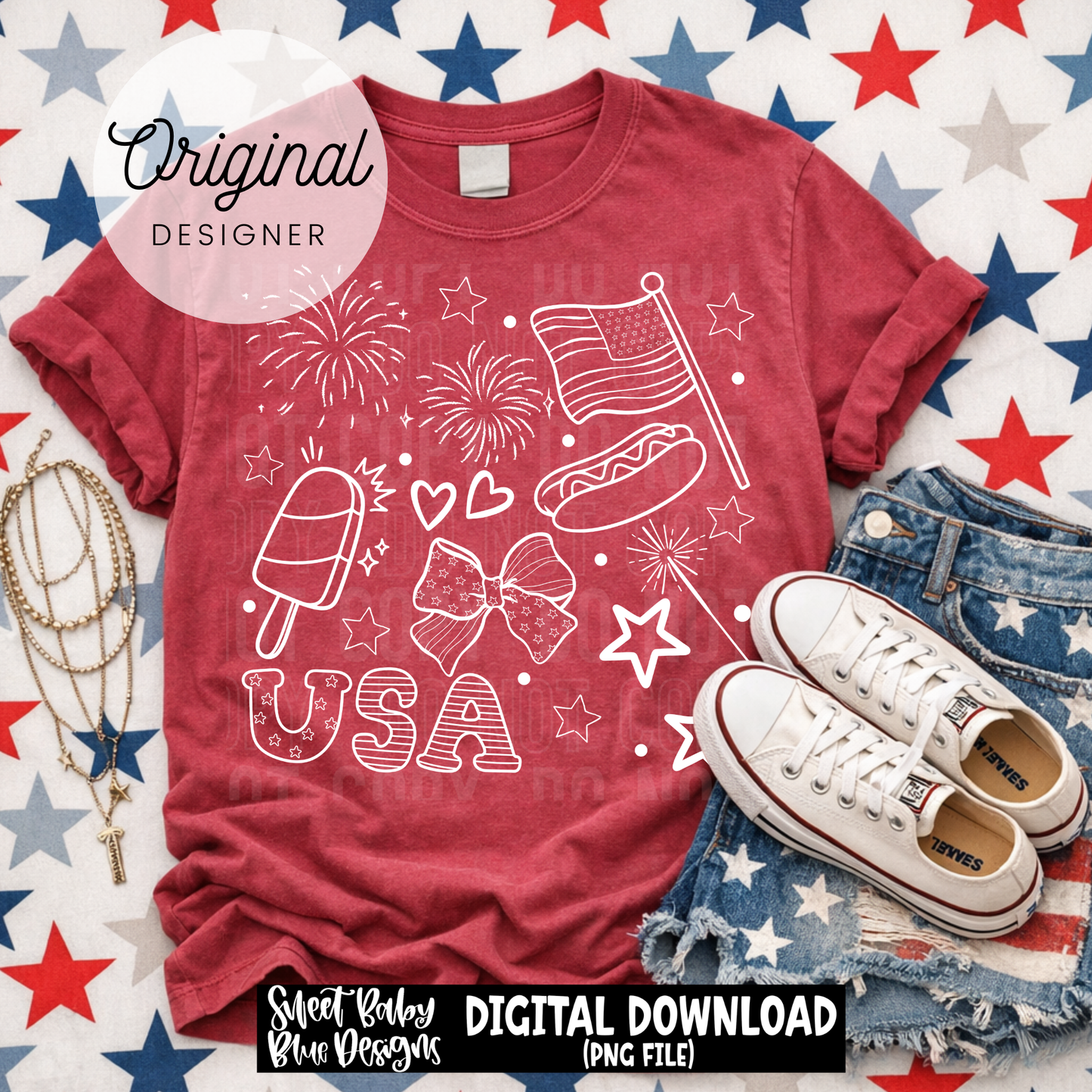 4th of July Collage - 2026 - PNG file- Digital Download