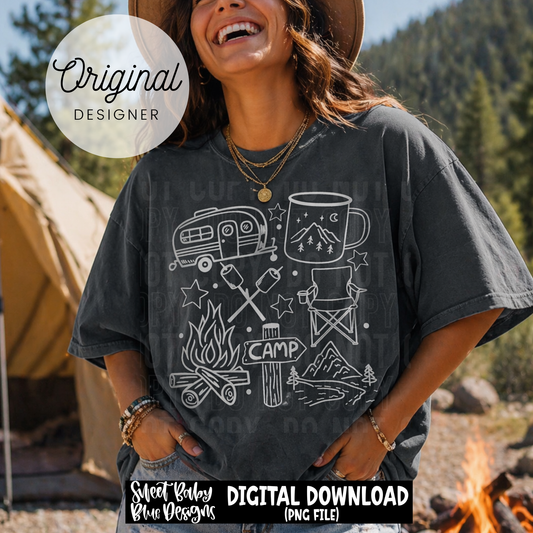 Camping Collage - 2026 - PNG file- Digital Download