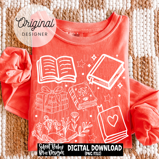 Book Collage - 2026 - PNG file- Digital Download