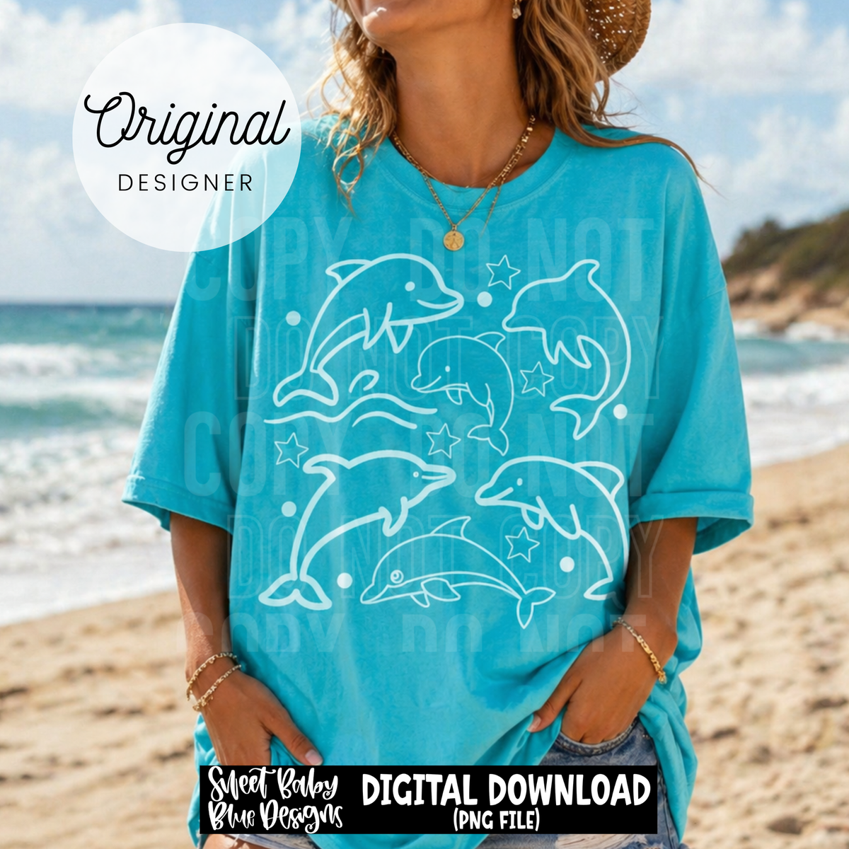 Dolphin- Collage- Summer  - 2026 - PNG file- Digital Download