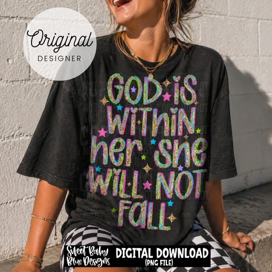 God is Within Her - 2026 - PNG file- Digital Download