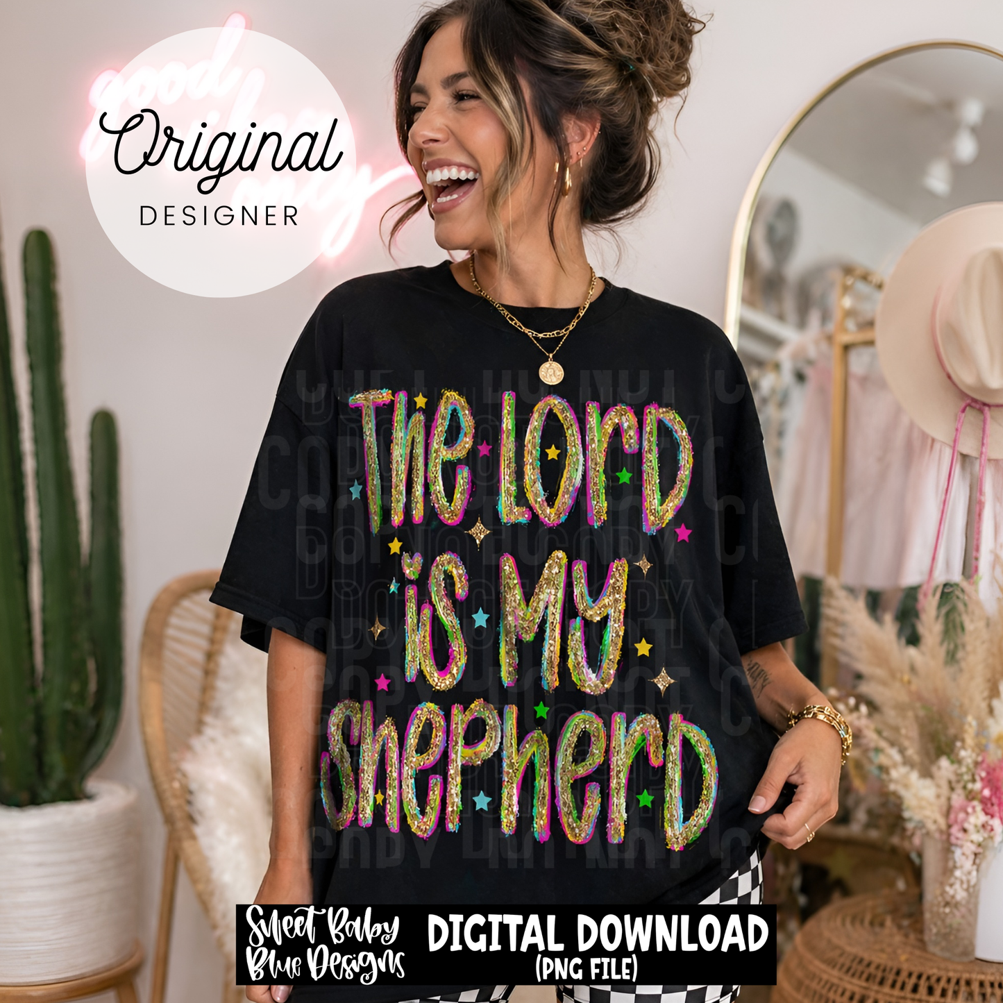 The Lord is my Shepherd - 2026 - PNG file- Digital Download