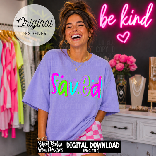 Saved- Bright - 2026 - PNG file- Digital Download
