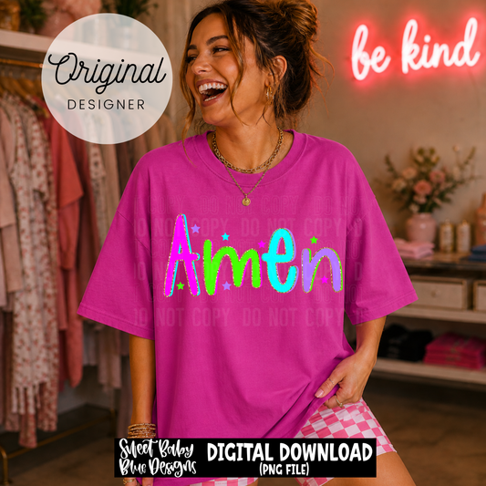 Amen - Bright - 2026 - PNG file- Digital Download