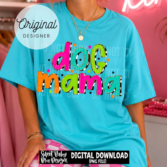 Dog Mama- Polka Dot - 2026 - PNG file- Digital Download
