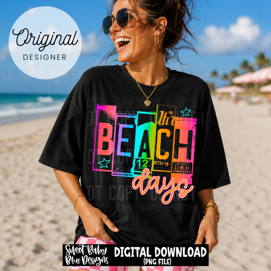 Beach Days - 2026 - PNG file- Digital Download