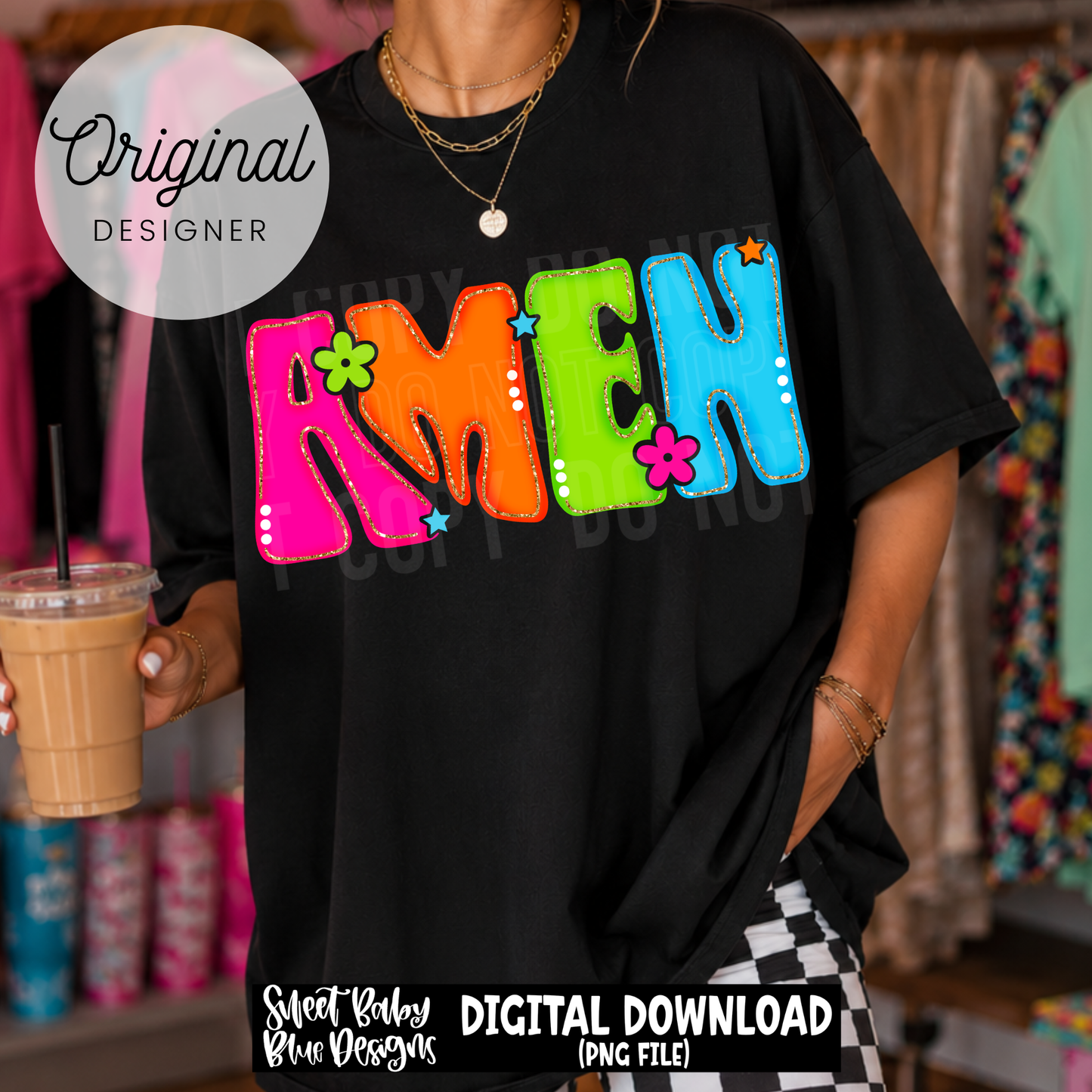Amen- Bright- Glitter - 2026 - PNG file- Digital Download