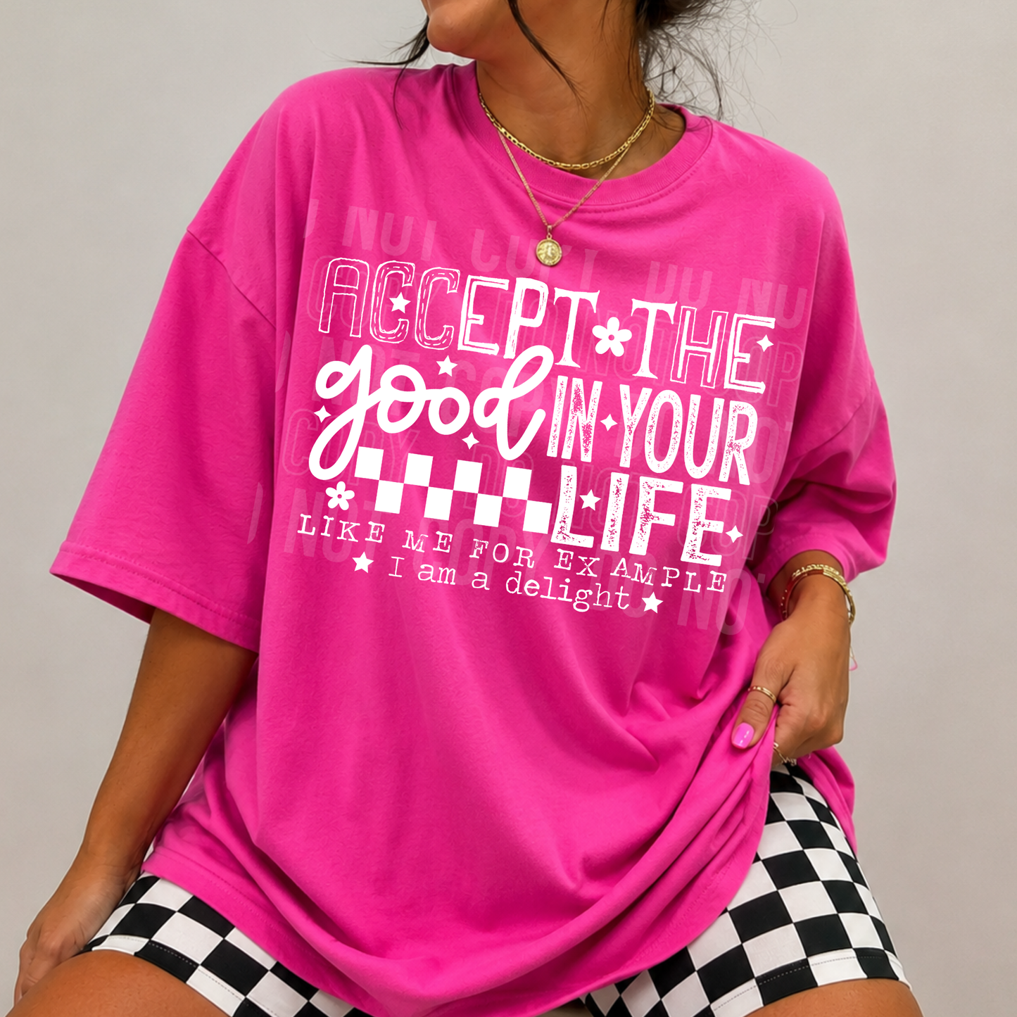 Accept The Good in Your Life - Black and White Font - 2026 - PNG file- Digital Download