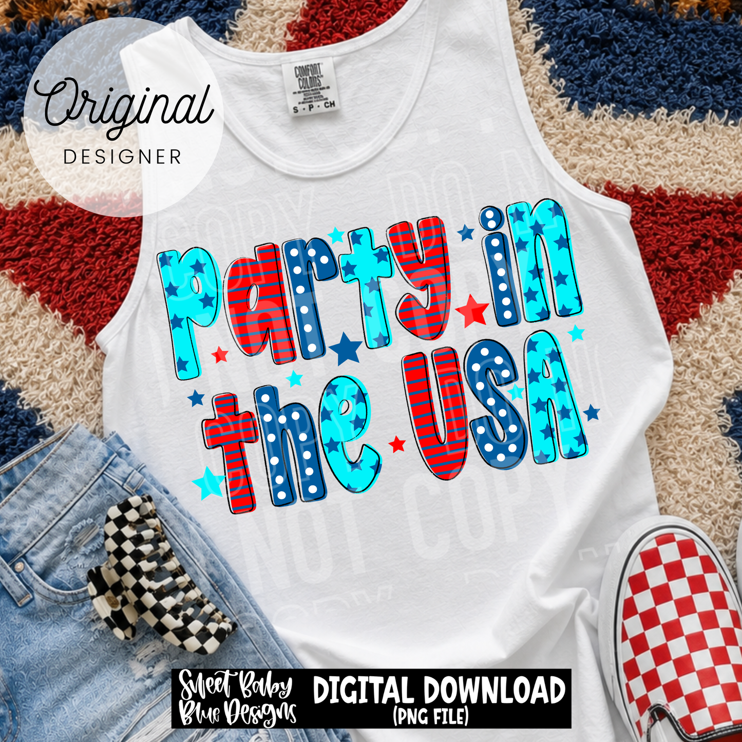 Party in the USA - 2026 - PNG file- Digital Download