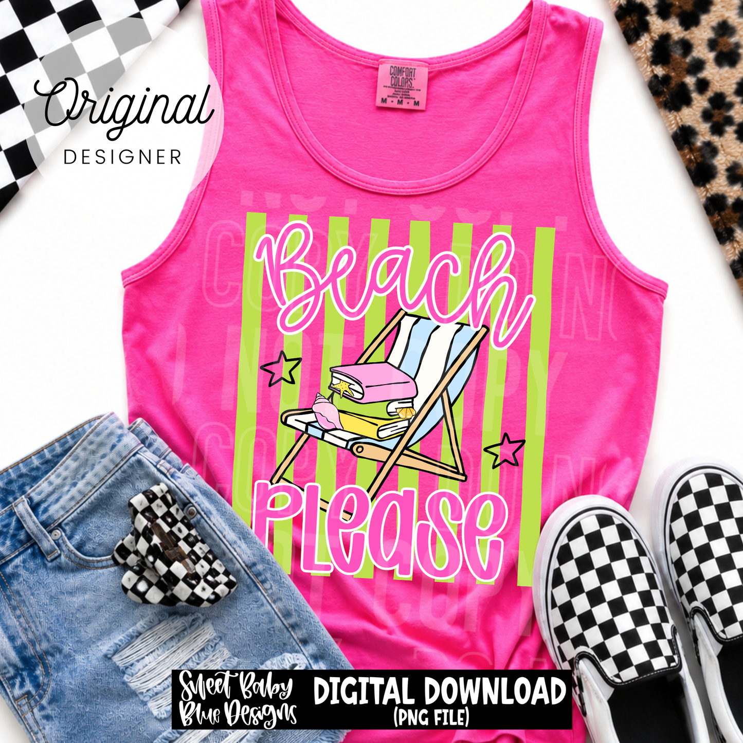 Beach Please - 2026 - PNG file- Digital Download