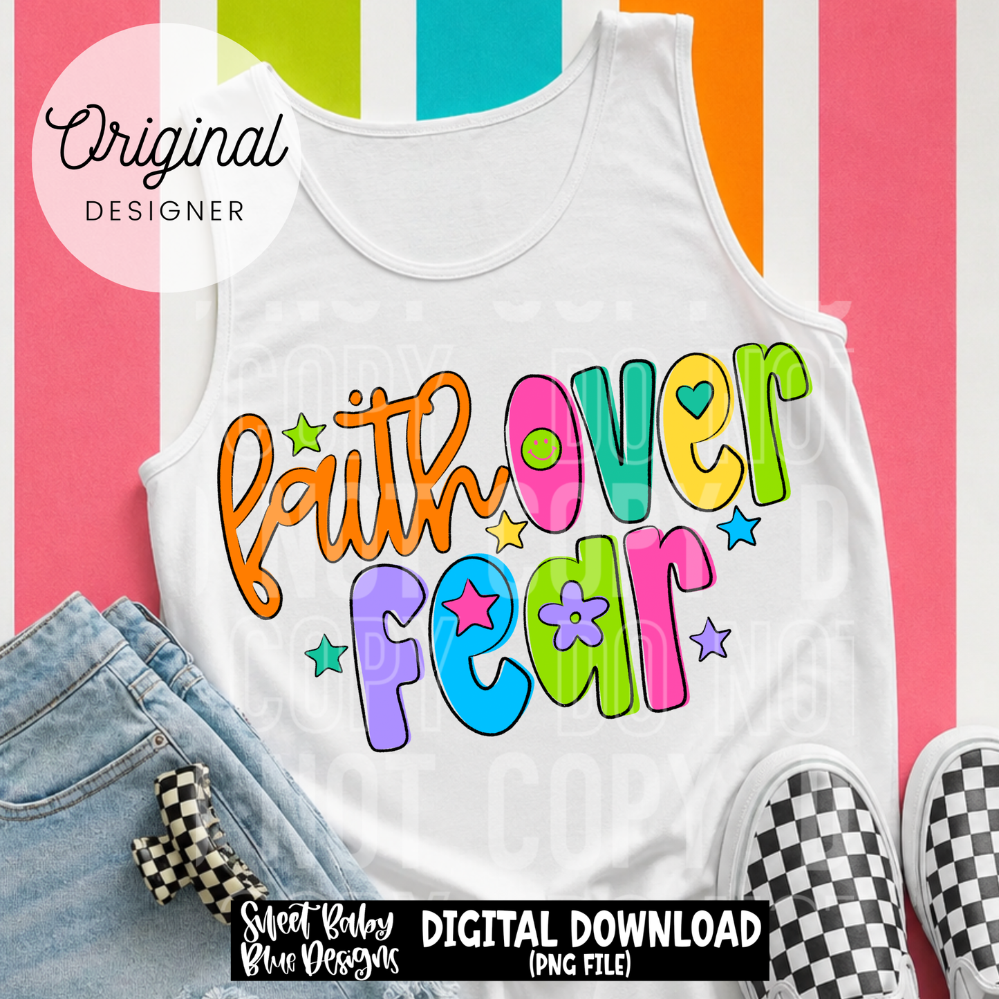 Faith Over Fear - 2026 - PNG file- Digital Download