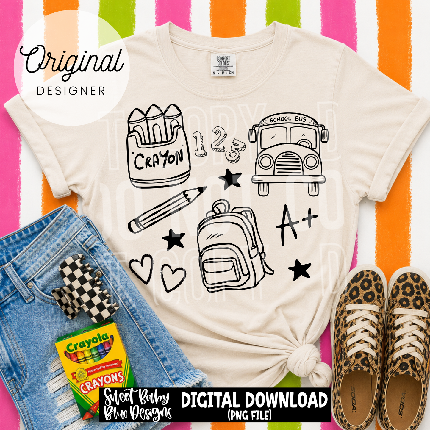 School Doodle  - 2026 - PNG file- Digital Download
